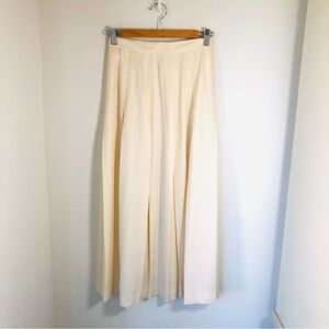 Vintage PHD Paul Harris Design Cream Pleated Midi Skirt Women’s 4, Made in USA